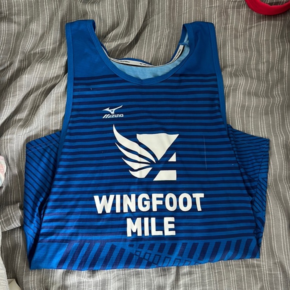 Wingfoot mile ATL track club Mizuno singlet blue size medium - Picture 1 of 2